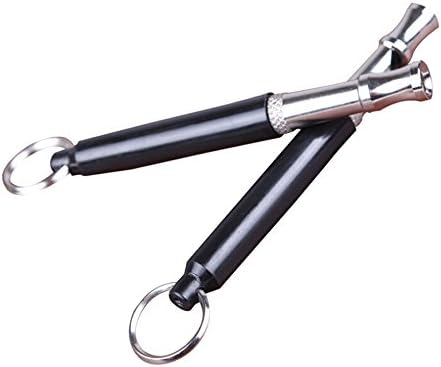 Luckey Friend Two-tone Ultrasonic Flute Dog Whistle Keychain for Pet Training