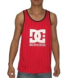 DC Mens Crew Neck Surf & Skate Sleeveless Shirt / Vest - Red