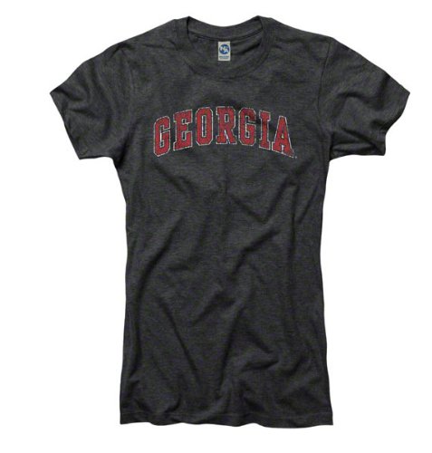 Georgia Bulldogs Women's Heather Black Tradition Ring Spun T-Shirt