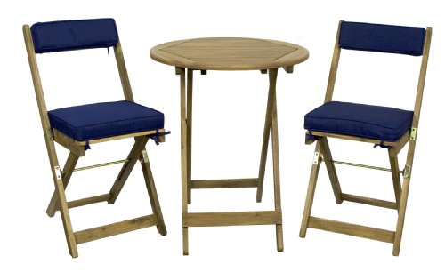 Ivena International IVN00021 BLU Blue Three-Piece Bistro Set