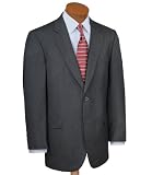 Executive 2-Button Wool/Cashmere Suit with Center Vent Jacket and Pleated Front