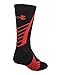 Under Armour Men's Undeniable All Sport Crew Socks (1 Pair), Black/Red, Large