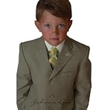 Johnnie Lene Natural Color Textured Suit Set for Boys From Baby to Teen