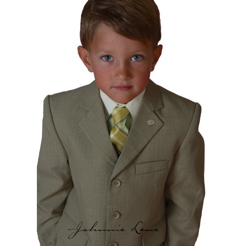 Johnnie Lene Natural Color Textured Suit Set for Boys From Baby to Teen