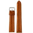 Watch Band Long Brown Leather Padded Stitched Ladies 14 millimeter Watch Band Long Brown Leather Padded Stitched Ladies 14 millimeter
