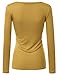 Doublju Womens Basic Sexy Deep V-Neck Rayon T-Shirt