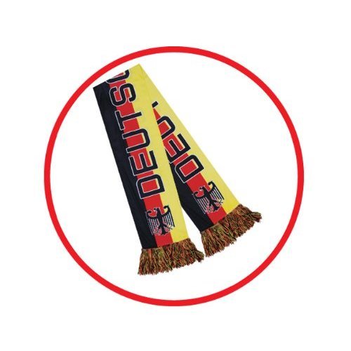 SCHAL DEUTSCHLANDSCHAL SATIN SCHWARZ/ROT/GOLD DEUTSCHLAND FUßBALL EM 2012 GR. 150 X 14 CM. NEU