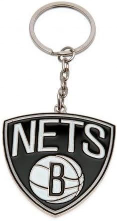 Nba Brooklyn Nets Crest Keyring Official Basketball Fan Souvenir Gift