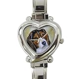 Limited Edition Violano Italian Charm Heart Watch Beagle Dog