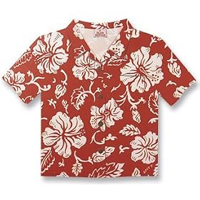 Hawaiian Red Aloha Shirt Cut Out Mouse Pad