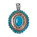 Carolyn Pollack Mixed Metal Turquoise Bandera December Birthstone Gift Pendant Enhancer