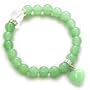 Swarovski and Green Aventurine Heart Money Talisman Bracelet