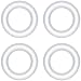 2 Gauge Clear Rubber O-Ring 4-Pack