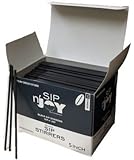 Crystalware Plastic Sip Stirrers 5 Inch 1000/box, Black