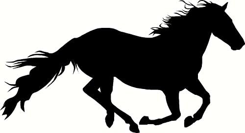 Horse Silhouette Vinyl Wall Art, Running Galloping