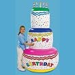 Jumbo HAPPY BIRTHDAY Inflatable Birthday Cake Party decoration 6 Foot tall