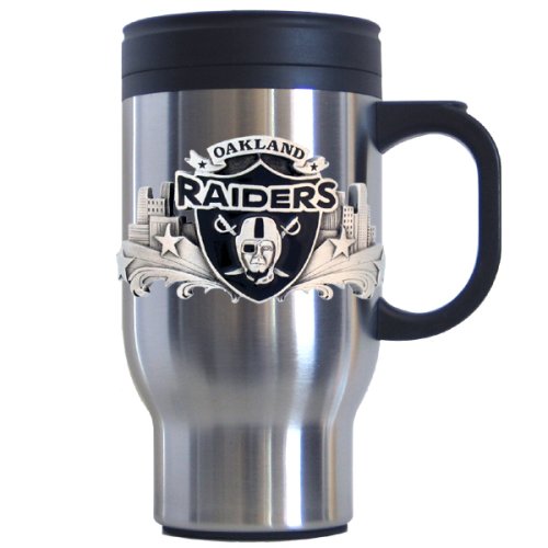 Siskiyou Sports Oakland Raiders 18 oz  NFL Stainless Steel Travel Mug