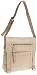 Jessica Simpson Delfina Flap Messenger Shoulder,Pearl,one size