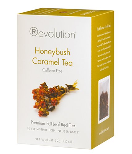 Revolution Tea, Honeybush Caramel (Caffeine Free), 16 Flow-through Infuser Bags in a... by Caramels