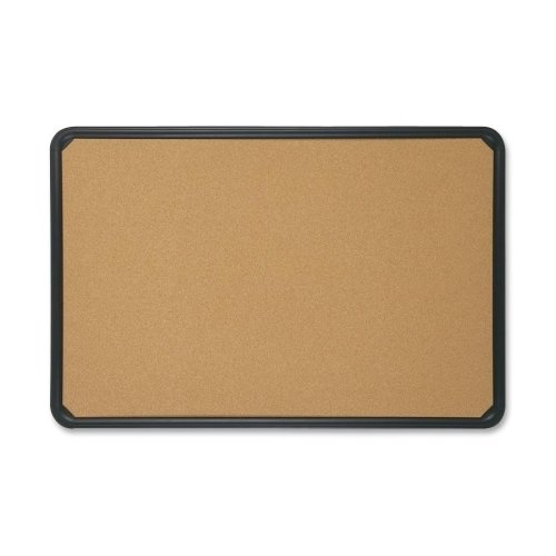 Cover image : Quartet Contour Cork Bulletin Board, 18 x 24 Inches, Black Plastic Frame (699165)