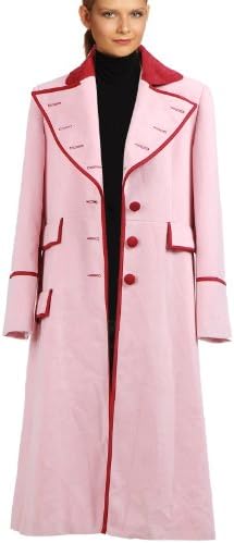 Trust Vendor Cosplay Costume Pink Long Trench Coat,Women-XS