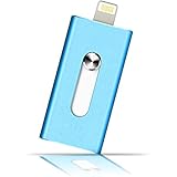 64GB USB Flash Drive with 8 pin Lightning Connector for iPhones 6s/6s Plus (Blue)