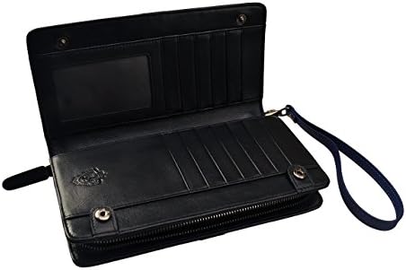 Royal Premier Genuine Leather Pouch Card Case Men Wallet with Gift Box(Black）