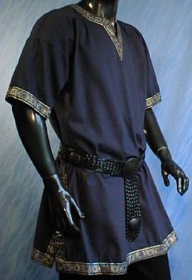 MITTELALTER EDELMANN TUNIKA BURGFEST RITTER GOTHIC GR- M-XXL-1460 blau