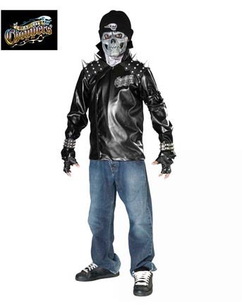 Metal Skull Biker Childrens Costume
