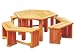 YAMAZEN Gardenmaster BBQ�ѥƥ��� �ơ��֥���٥����4�����åȡ� HXT-135BR(SET) �֥饦�� ��ϻ�ѷ��ơ��֥��Ϥ�٥��3�ӤȤΥ��åȡ����6�ͤ���ä���¤����ơ��֥�����˥�������֤��륹�ڡ����դ����ѥ饽��ۡ���ʷ¡�4.2cm���դ���BBQ��������ڡ�������35.5�߿���12cm