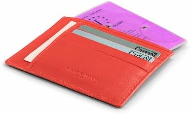 Giorgio Fedon 1919 - Italian Leather Credit Card Holder - Orange