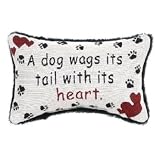 A Dog Wags His Tail Decorative Pillow by 