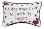 A Dog Wags His Tail Decorative Pillow
