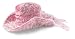PINK - Doggy Cowboy Harness and Hat with Chrome Star Charm - SMALL