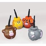 Plastic Zoo Jungle Animal Sipper Cups