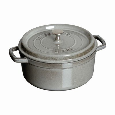 Staub 8.875 Quart Round Graphite Grey