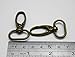 Generic Bronze 0.8 Inches Inside Diameter Oval Ring Rotation Lobster Clasp Strap Pack of 15