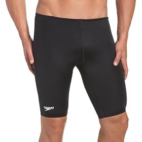 Speedo Men's Race Nylon Lycra Blend Learn to Swim Solid Jammer Swimsuit