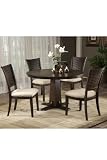 Oxmr 5pc Rnd Dng St W/4 Chairs Set Walnut