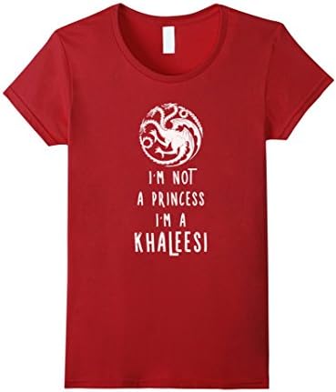 Women's I'm Not A Princess I'm A Kha-leesi Dragon T-Shirt XL Cranberry
