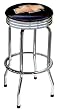 Chevrolet Bowtie Single Foot Ring Barstool with Swivel