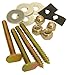 Larsen Supply 04-3653 Toilet Closet Bolt & Screw Set, Brass-Plated - Quantity 6