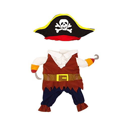 S-ssoy Funny Pet Costume Cool Caribbean Pirate Clothes For Dogs/Cats, Size L