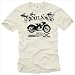 Motorrad T-Shirt f�r Herren Gr��e: XXL - Shirt Farbe natur Druck schwarz Motiv: Oldtimer