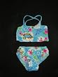 2 Pc Crisscross Back Swimsuit Aqua Hawaiian 2T