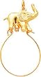 10K Yellow Gold Elephant Charm Holder