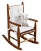 Baby Doll Bedding Heavenly Soft Child Rocking Chair Pad, White