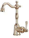 Danze D221116PBV Opulence Centerset Single-Handle Faucet with Lever Handle and Touch Down Drain, Polished Brass PVD