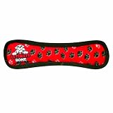Tuffy's Ultimate Bone Dog Toy, Red Paws