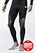 TSLA Men's Athletic Compression Pants, Thermal Wintergear Running Tights, Sports Leggings, Zero Winter Pants Black, Large